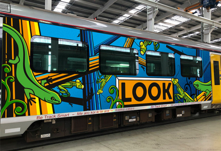 Auckland Transport Train Wrap Art