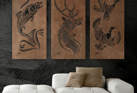 Hunting Theme Lazer Cut Corten Steele Panels